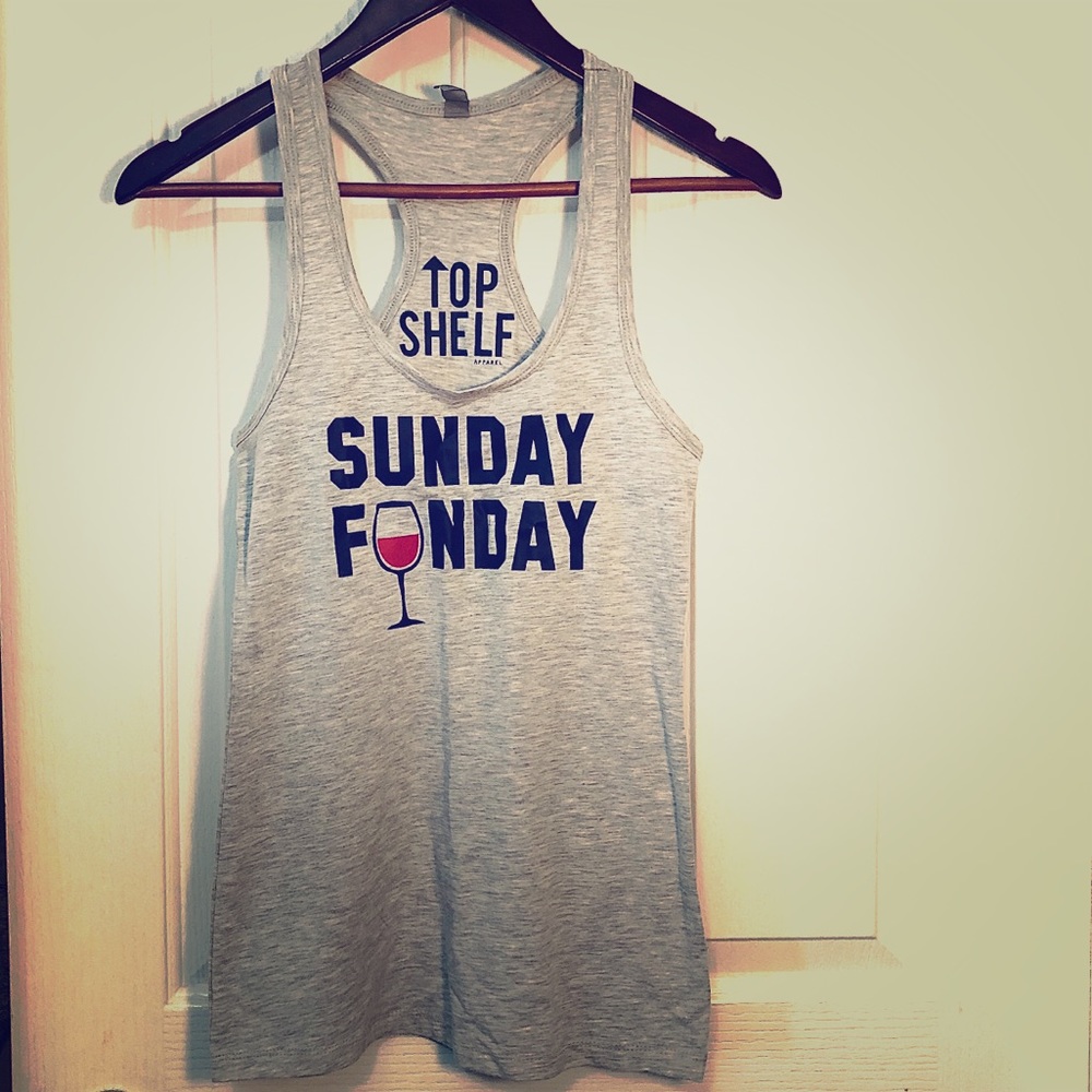 ⭐️5/$25 | TOP SHELF | Custom ‘Sunday Funday’ Tank Top | M